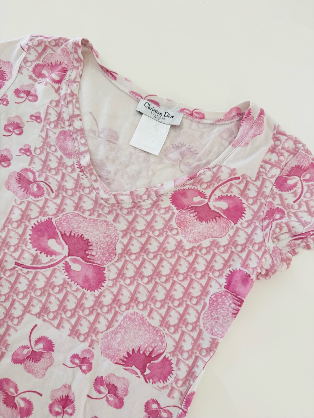 RARE 🍒Vintage Authentic Dior Galliano pink Diorissimo Top - Picture 2 of 4